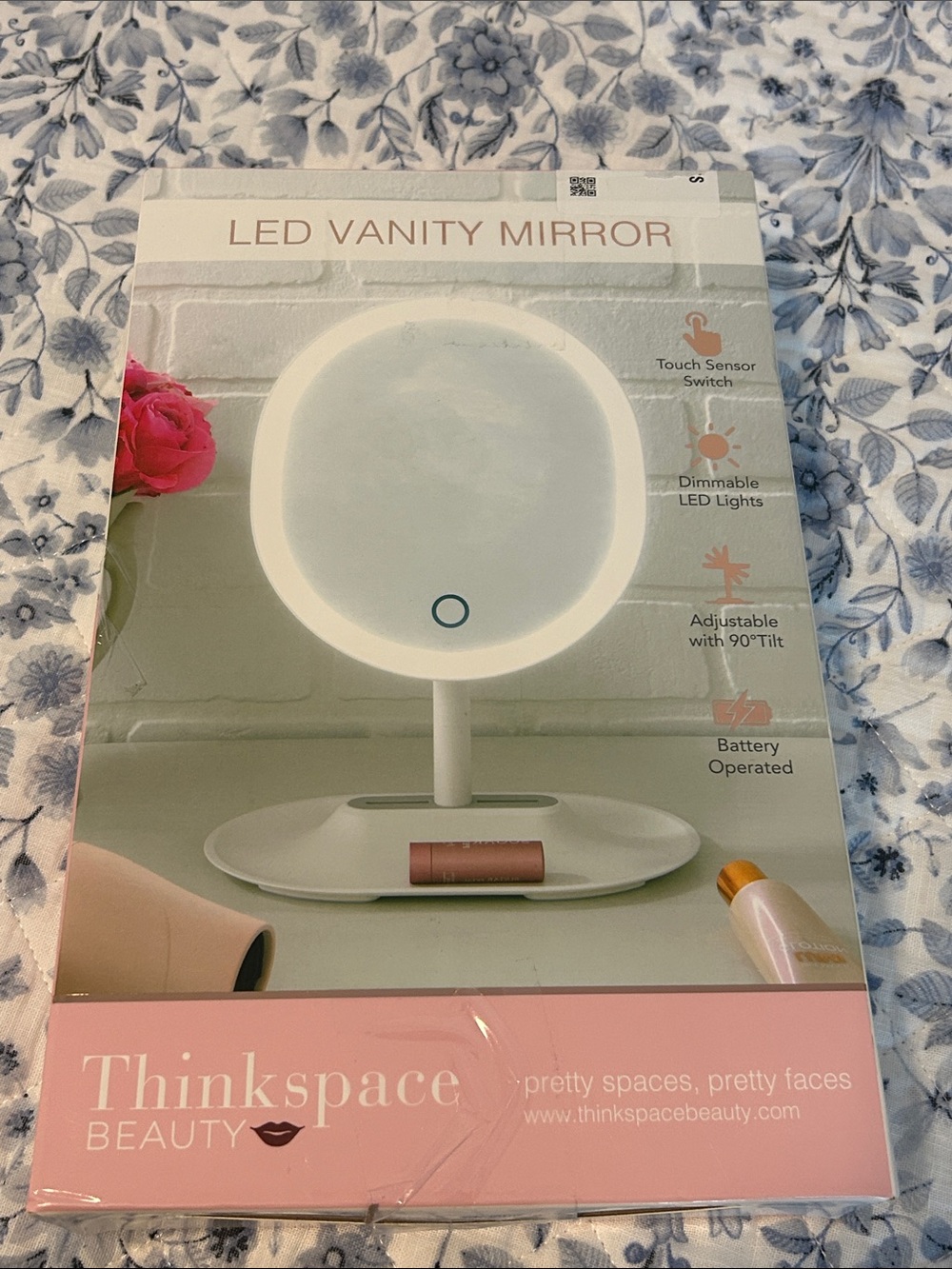 Thinkspace Beauty LED Vanity Mirror New In Box with charging cord. NIB